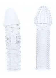 Комплект из 2 прозрачных насадок на пенис PENIS EXTENDER PACK - Dream Toys - в Балашихе купить с доставкой