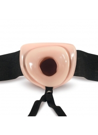 Телесный полый страпон Dr. Skin 6 Inch Hollow Strap On - 15,2 см. - Blush Novelties - купить с доставкой в Балашихе