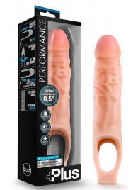 Телесный реалистичный фаллоудлинитель 9 Inch Silicone Cock Sheath Penis Extender - 22,86 см. - Blush Novelties - в Балашихе купить с доставкой