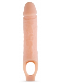 Телесный реалистичный фаллоудлинитель 10 Inch Silicone Cock Sheath Penis Extender - 25,4 см. - Blush Novelties - в Балашихе купить с доставкой