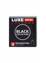 Черные презервативы LUXE Royal Black Collection - 3 шт. - Luxe - купить с доставкой в Балашихе