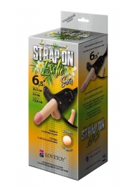 Пояс-трусики с 2 насадками Exotic-Sara - 16,5 см. - LOVETOY (А-Полимер) - купить с доставкой в Балашихе