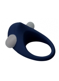 Гладкое синее эрекционное виброкольцо STIMU RING - Dream Toys - в Балашихе купить с доставкой