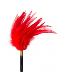 Красный перьевой тиклер Plume - 23 см. - Lola Lingerie - купить с доставкой в Балашихе