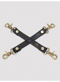 Черный фиксатор для манжет Bound to You Faux Leather Hogtie - Fifty Shades of Grey - купить с доставкой в Балашихе