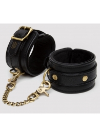 Черные оковы на ноги Bound to You Faux Leather Ankle Cuffs - Fifty Shades of Grey - купить с доставкой в Балашихе