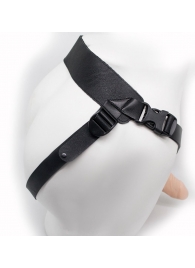 Пустотелый фаллопротез-реалистик на ремешках с заклепками - 18 см. - LOVETOY (А-Полимер) - купить с доставкой в Балашихе