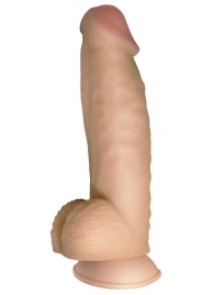 Телесный реалистичный фаллоимитатор на черных трусиках Real Big Strap-On - 34,5 см. - LOVETOY (А-Полимер) - купить с доставкой в Балашихе