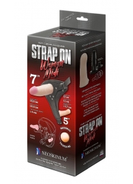 Реалистичный страпон Woman Midi с вагинальной пробкой - 19 см. - LOVETOY (А-Полимер) - купить с доставкой в Балашихе
