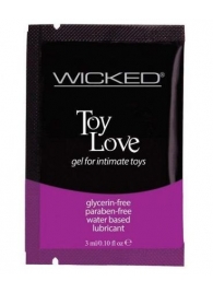 Лубрикант на водной основе для использования с игрушками WICKED Toy Love - 3 мл. - Wicked - купить с доставкой в Балашихе