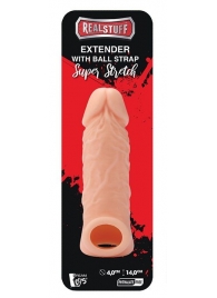 Телесная насадка EXTENDER WITH BALL STRAP 5.5 - 14 см. - Dream Toys - в Балашихе купить с доставкой