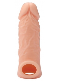 Телесная насадка EXTENDER WITH BALL STRAP 5.5 - 14 см. - Dream Toys - в Балашихе купить с доставкой