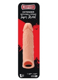 Телесная насадка EXTENDER WITH BALL STRAP 6.5 - 17 см. - Dream Toys - в Балашихе купить с доставкой