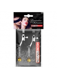 Оригинальные зажимы на соски с желтыми шариками - Notabu - купить с доставкой в Балашихе