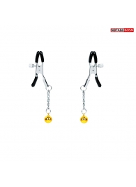 Оригинальные зажимы на соски с желтыми шариками - Notabu - купить с доставкой в Балашихе