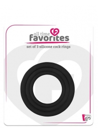 Набор из 3 эрекционных колец SILICONE COCKRINGS - Dream Toys - в Балашихе купить с доставкой