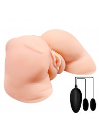 Телесная вибровагина Julie с 2 рабочими отверстиями - Baile - в Балашихе купить с доставкой