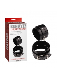 Черные оковы Classic Ankle Cuffs - Chisa - купить с доставкой в Балашихе