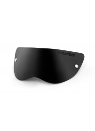 Черная плотная кожаная маска на глаза - БДСМ Арсенал - купить с доставкой в Балашихе