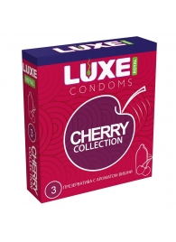 Презервативы с ароматом вишни LUXE Royal Cherry Collection - 3 шт. - Luxe - купить с доставкой в Балашихе