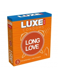 Презервативы с продлевающим эффектом LUXE Royal Long Love - 3 шт. - Luxe - купить с доставкой в Балашихе