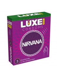 Презервативы с увеличенным количеством смазки LUXE Royal Nirvana - 3 шт. - Luxe - купить с доставкой в Балашихе