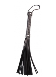Черная многохвостая плеть Pleasure Whip - 46 см. - Chisa - купить с доставкой в Балашихе