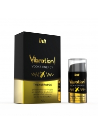 Жидкий интимный гель с эффектом вибрации Vibration! Vodka Energy - 15 мл. - INTT - купить с доставкой в Балашихе
