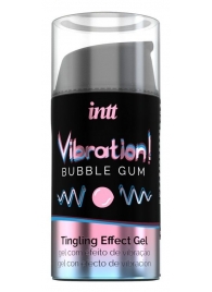 Жидкий интимный гель с эффектом вибрации Vibration! Bubble Gum - 15 мл. - INTT - купить с доставкой в Балашихе