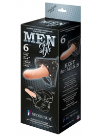 Телесный пустотелый харнесс MEN Style - 17,5 см. - LOVETOY (А-Полимер) - купить с доставкой в Балашихе