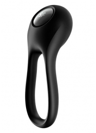 Черное эрекционное виброкольцо Majestic Duo - Satisfyer - в Балашихе купить с доставкой