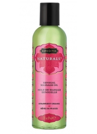 Массажное масло Naturals Strawberry Dreams с ароматом клубники - 59 мл. - Kama Sutra - купить с доставкой в Балашихе