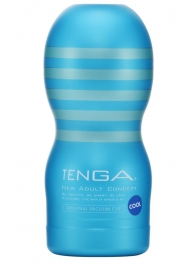 Мастурбатор с охлаждающей смазкой TENGA Original Vacuum Cup Cool - Tenga - в Балашихе купить с доставкой