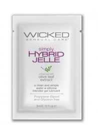 Гель-лубрикант на водно-силиконовой основе Simply Hybrid Jelle - 3 мл. - Wicked - купить с доставкой в Балашихе