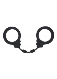 Черные силиконовые наручники Suppression - Lola Games - купить с доставкой в Балашихе