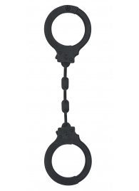 Черные силиконовые наручники Suppression - Lola Games - купить с доставкой в Балашихе