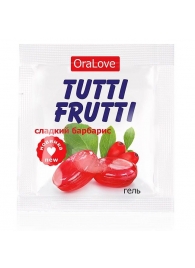 Гель-смазка Tutti-frutti со вкусом барбариса - 4 гр. - Биоритм - купить с доставкой в Балашихе