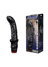 Черный вибромассажер простаты 6  Premium Prostate Massager - BlueLine - в Балашихе купить с доставкой