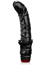 Черный вибромассажер простаты 6  Premium Prostate Massager - BlueLine - в Балашихе купить с доставкой