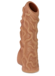 Телесная насадка с венками и открытой головкой Nude Sleeve S - 10 см. - KOKOS - в Балашихе купить с доставкой
