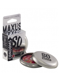 Экстремально тонкие презервативы в железном кейсе MAXUS Extreme Thin - 3 шт. - Maxus - купить с доставкой в Балашихе