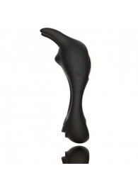 Черное эрекционное кольцо с двумя моторами Zeus Dual Vibe Cock Ring - FeelzToys - в Балашихе купить с доставкой