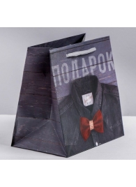 Ламинированный квадратный пакет «Мужской стиль» - 14 х 14 х 9 см. - Сима-Ленд - купить с доставкой в Балашихе