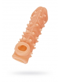 Телесная закрытая насадка с пупырышками Cock Sleeve Size M - 15,6 см. - KOKOS - в Балашихе купить с доставкой