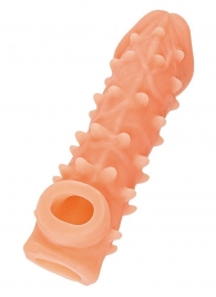 Телесная закрытая насадка с пупырышками Cock Sleeve Size L - 17,6 см. - KOKOS - в Балашихе купить с доставкой