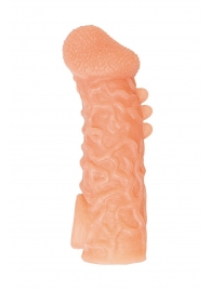 Телесная закрытая насадка с шершавой головкой Cock Sleeve Size L - 17,6 см. - KOKOS - в Балашихе купить с доставкой