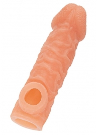 Телесная закрытая насадка с шершавой головкой Cock Sleeve Size L - 17,6 см. - KOKOS - в Балашихе купить с доставкой