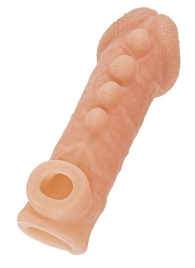 Телесная закрытая насадка с шишечками Cock Sleeve Size L - 17,6 см. - KOKOS - в Балашихе купить с доставкой