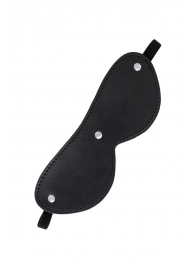 Черная кожаная маска Anonymo с мягким подкладом - ToyFa - купить с доставкой в Балашихе