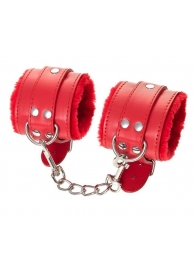 Красные наручники Anonymo из искусственной кожи - ToyFa - купить с доставкой в Балашихе